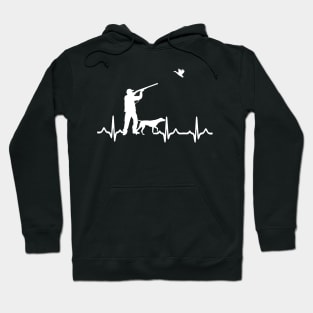 duck hunting heartbeat gift shirt Hoodie